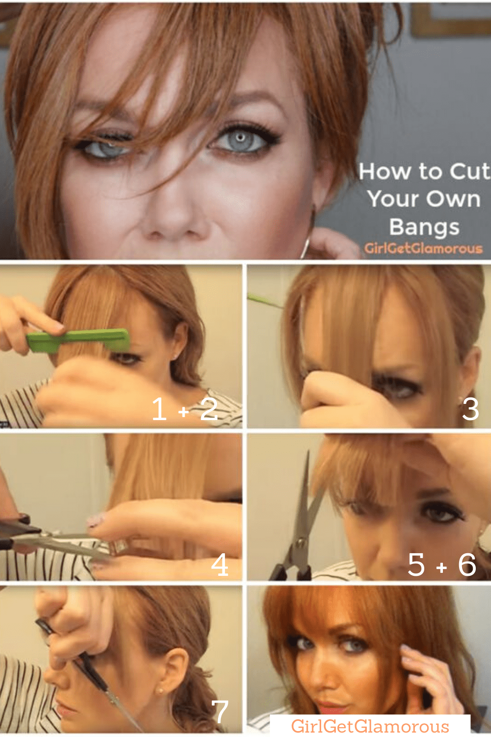 how to cut your own bangs