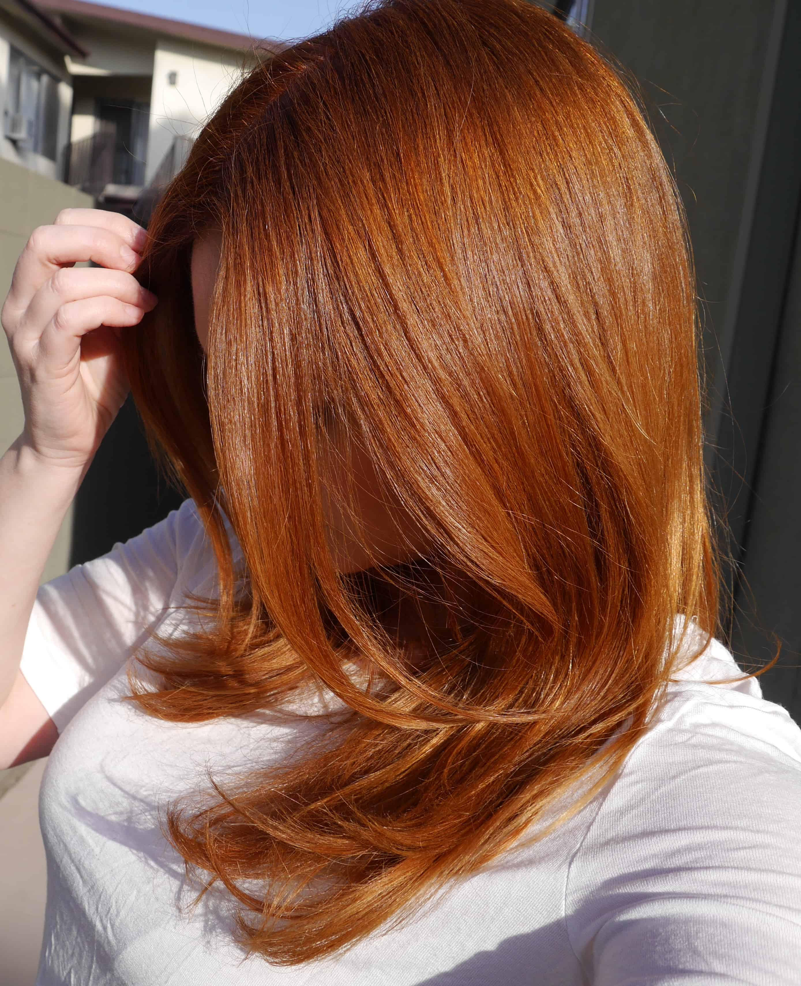 light copper blonde hair