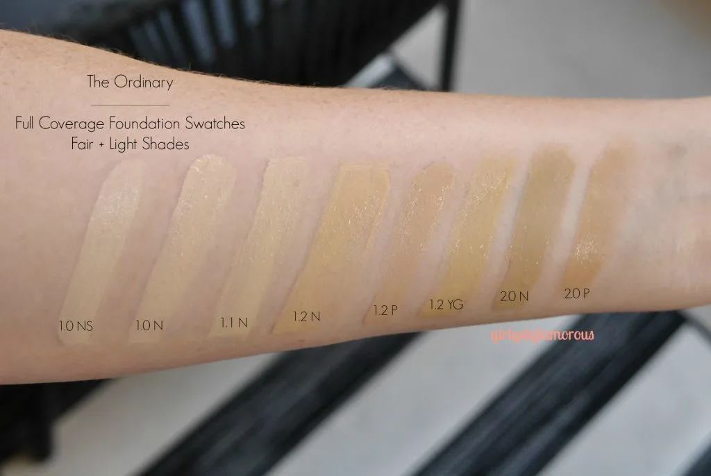 the ordinary full coverage foundation swatches fair light 