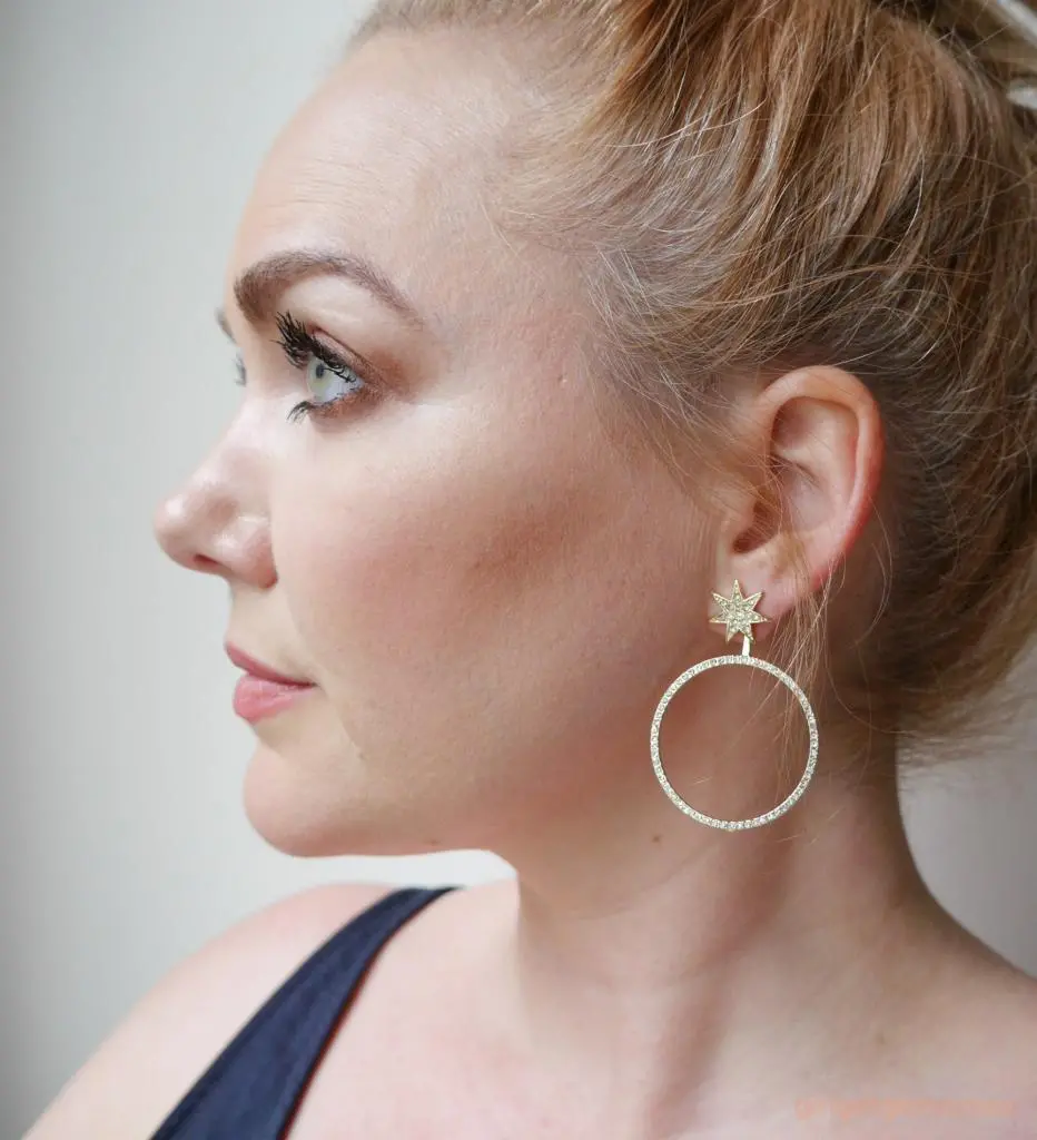 picture of bauble bar star celestial sparkle hoop earrings from nordstrom anniversary sale 2018 ootd beauty blog blogger los angeles